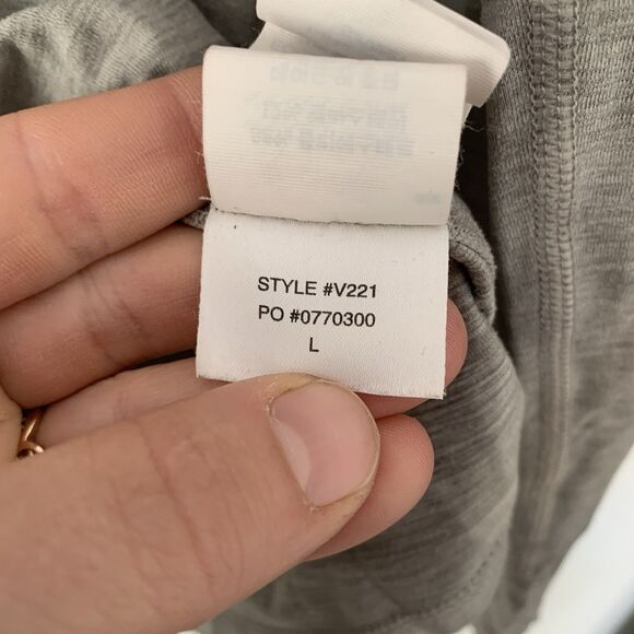 Vuori Men's Large Athletic Ease Shirt Gray Performance 1/4 Zip Long Sleeve - Picture 8 of 8